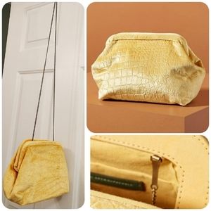 🆕Anthropologie🌷Yellow Clutch Bag